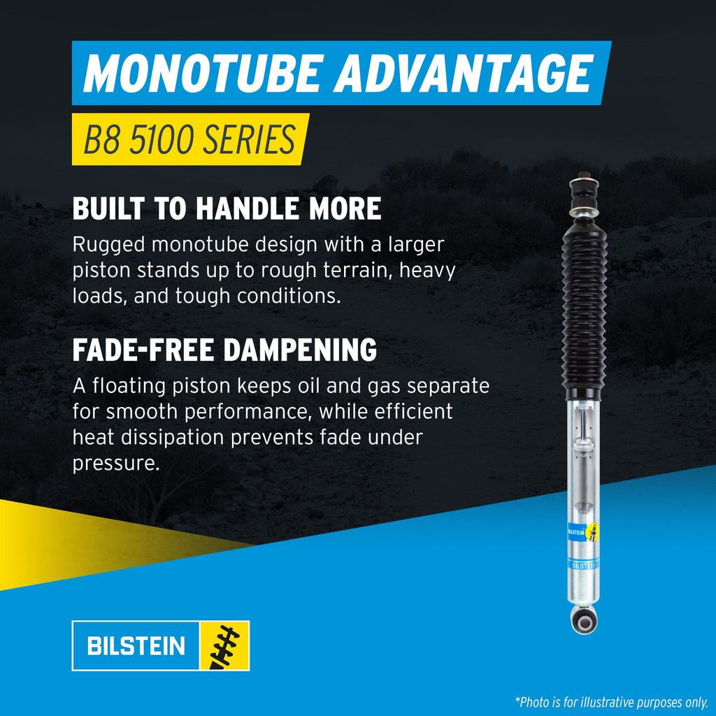 Bilstein Pair of Front B8 5100 Series Shocks Compatible with 2009-2018 RAM 1500 w/o Air Suspension | Provides 0-2.8 Front Lift