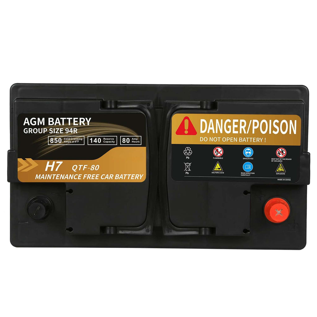 Anlibatt Platinum AGM Group 49 Battery, 12 Volt Rechargeable Automotive Batteries for Car, H8 900CCA 95Ah 160RC